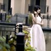 可爱少女异国他乡自拍