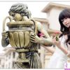 可爱少女异国他乡自拍