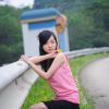 可爱的现代大学校园女生俏照