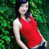 红色上衣的大眼睛女生自拍秀