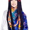 西藏女孩子的藏服装扮