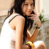 香港美女路边拍摄写真照片