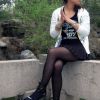 公园美女黑丝