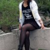 公园美女黑丝