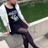 公园美女黑丝