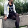 公园美女黑丝