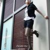 零距离观察黑丝模特