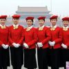 两会会场的美丽礼仪小姐