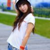 四川大学校园里的清纯美女
