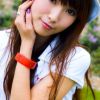 四川大学校园里的清纯美女