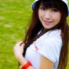 四川大学校园里的清纯美女