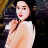 国产古装美女油画