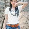 夕阳下青春靓丽国产美女