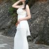 新婚蜜月之旅的漂亮新娘