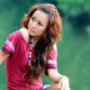 丽江边上风情万种俏丽美眉 