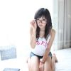 酒店里的眼镜小美女