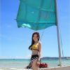 豪乳女星孟茜海南行 身着比基尼凸现甜美气质 