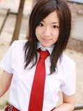 学生妹妹校服红裙写真